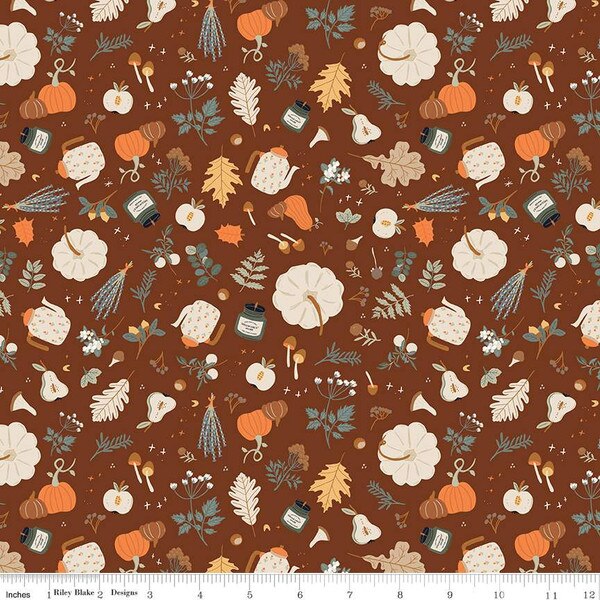 Pumpkin Spice Forage Brown Riley Blake Designs
